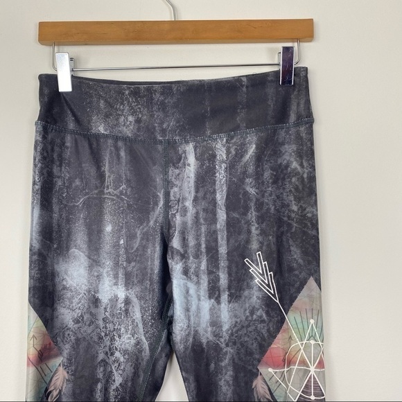 EVOLUTION AND CREATION Active Grey Tie Dye Tribal Dream Catcher Leggings yoga m - Picture 3 of 10